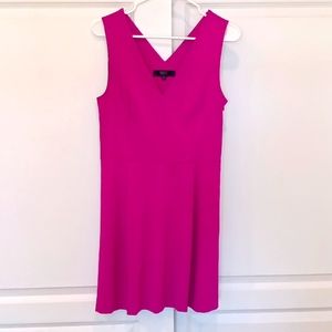 Rachel Roy Fit and Flare medium dress. Plum passion, side zipper, v neck.